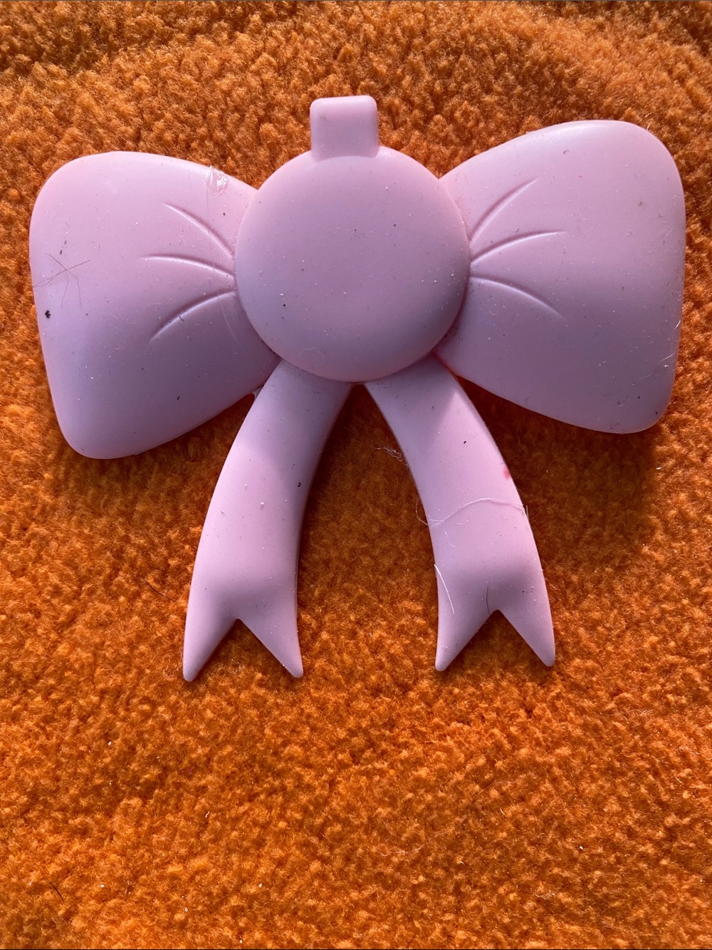 Pink Bow Hair Clip - Silicone Bow Accent for Girls
